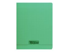 Calligraphe 8000 - Cahier polypro 17 x 22 cm - 192 pages - grands carreaux (seyès) - vert