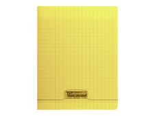 Calligraphe 8000 - Cahier polypro 24 x 32 cm - 140 pages - grands carreaux (Seyes) - jaune