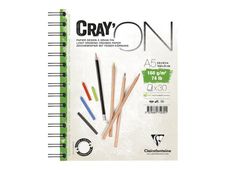 Clairefontaine Cray'On - Bloc dessin à spirale - A5 - 30 feuilles - 160 gr