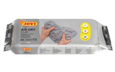 Jovi Pâte Autodurcissante Air Dry 1000 g – Gris, Facile à Modeler et Séchage à l’Air