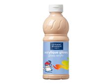 Lefranc Bourgeois Enfants - Peinture acrylique à base d'eau - pêche brillant - 500 ml