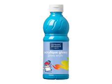 Lefranc Bourgeois Enfants - Peinture acrylique à base d'eau - bleu turquoise brillant - 500 ml
