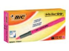 BIC Brite liner Grip - Surligneur - orange fluorescent - encre à l'eau - 1.6-3.4 mm - trait fin