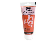 Pebeo Studio Acrylics - Peinture acrylique à base d'eau - ocre rouge - 100 ml