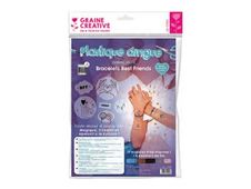 Graine Creative Plastique Dingue - Friendship bracelets - bleu, transparent, rose