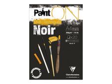 Clairefontaine PaintON - Bloc - gommé - A4 - 20 feuilles - noir profond