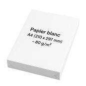 Papier blanc - A4 (210 x 297 mm) - 80g/m² - Ramette de 500 feuilles