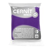 Cernit Metallic - Pâte à modeler - 56 g - violet - argile polymère