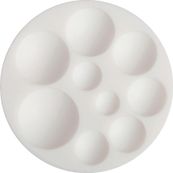 Cernit - moule en silicone - cabochons ronds - diamètre 7 cm