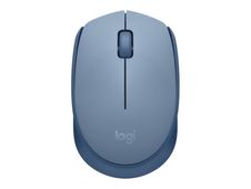 Logitech M171 - Souris - droitiers et gauchers - optique - 3 boutons - sans fil - 2.4 GHz - USB - bleu/gris