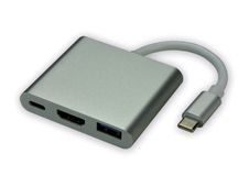 MCL - Adaptateur vidéo - 24 pin USB-C mâle pour USB, HDMI, USB-C (PD) femelle - 10 cm