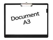 Wonday - Porte-bloc - pour A3 - paysage - noir