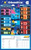 Poster Éducatif Géométrie (43x69cm) - Carte Effaçable - idéal du CP à la 6e 
