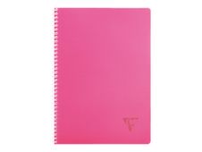 Clairefontaine Linicolor - Cahier polypro à spirale A4 (21x29,7cm) - 100 pages - petits carreaux (5x5mm) - disponible dans différentes couleurs