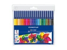 STAEDTLER Noris Club 326 - Rotulador de punta de fibra - colores surtidos - tinta de colorear alimentos al agua - 1 mm (paquete de 20)