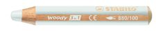STABILO Woody 3 in 1 - Crayon de couleur pointe large - blanc