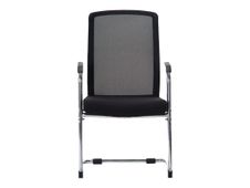 Chaise LUGE SCOTT - dossier haut - accoudoirs intégrés - noir