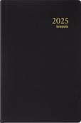 Agenda de poche Delta Seta - 1 semaine sur 2 pages - 8 x 12 cm - noir - Brepols