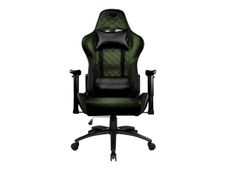 Fauteuil gamer ARMOR ONE - accoudoirs réglables - appui-tête intégré - noir et vert