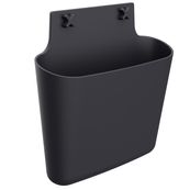 Corbeille murale XL - H 38,5 x L 40 x P 11,5 cm - noir