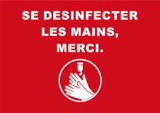 Novus Dahle - Tapis de distanciation sociale - désinfection mains-  85x120 - rouge