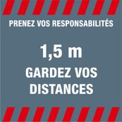 Novus Dahle - Tapis de distanciation sociale - distances 1.5 m  - 90 x 90 cm 