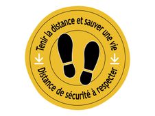 Logistipack - Sticker rond de sol distanciation - 40 cm de diamètre