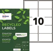 Avery - 1000 Étiquettes adresse recyclées blanches - 99,1 x 57 mm - Impression laser - réf LR7173-100