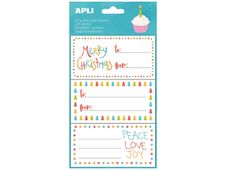 Apli Agipa - 9 Étiquettes cadeau Joyeux Noël - 76 x 39 mm