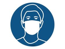 Take Care by CEP - Sticker de signalisation mural : port du masque obligatoire - 30 cm de diamètre