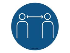 Take Care by CEP - Sticker de signalisation mural : respecter la distance de sécurité - 30 cm de diamètre