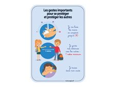 Take Care by CEP - Affiche de sécurité scolaire Les gestes barrières - A4