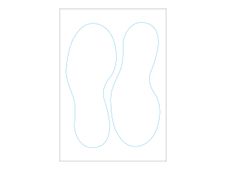 Pickup - Adhésif de signalisation au sol "pas blanc" - 25 cm