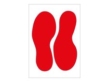Pickup - Adhésif de signalisation au sol "pas rouge" - 25 cm