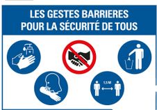 Pickup - Panneau polystyrène - Les gestes barrières - 33 x 23 cm