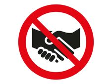 Pickup - Adhésif "ne pas serrer les mains" - 10 x 10 cm