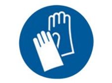 Pickup - Pictogramme rond - Gants de protection obligatoires - 150 mm