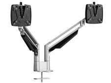 Novus Clu Duo - Support pour écran avec fixation de table - argent / anthracite 