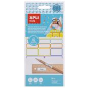 Apli Agipa - 35 Étiquettes adhésives plastifiées - 46 x 10 mm / 31 x 19 mm / 31 x 11 mm