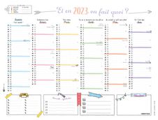 Oberthur Bullet - Calendrier 6 mois par face - 40,5 x 52 cm