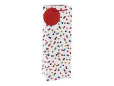 Clairefontaine Eurowrap - Sac cadeau bouteille - 12,7 cm x 9 cm x 35,5 cm - pois
