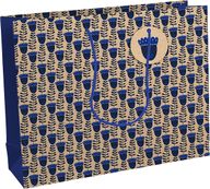 Clairefontaine Kraft - Sac cadeau - 37,3 cm x 11,8 cm x 27,5 cm - du bleu dans la maison