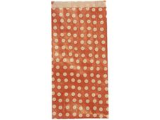 Clairefontaine - 50 Pochettes cadeau kraft - 15 cm x 6 cm x 31 cm - pois/fond rouge