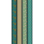 Clairefontaine Eurowrap - Papier cadeau kraft - 70 cm x 2 m - 70 g/m² - différents motifs bleus