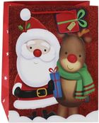 Clairefontaine Eurowrap - Sac cadeau - 21,5 cm x 10,2 cm x 25,3 cm - père Noël/rennes