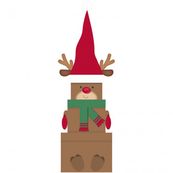 Clairefontaine Eurowrap - 3 Boîtes cadeau carrées - 15,5 x 12 cm - finition peluche rennes