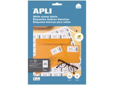 Apli Agipa - 240 Étiquettes adhésives blanches multi-usages - 70 x 37 mm - coins droits - réf 12923