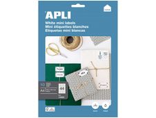 Apli Agipa - 440 Étiquettes adhésives blanches multi-usages - 48,5 x 25,4 mm - coins droits - réf 12925