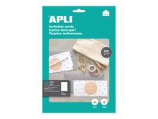 Apli Home - 45 Cartes d'invitation 210 x 99 mm - 200 g/m² (15 feuilles A4)