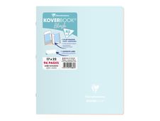 Clairefontaine Koverbook - Cahier polypro 17 x 22 cm - 96 pages - ligné - disponible dans différentes couleurs pastels